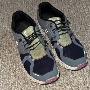 On Running Navy and Olive Sneakers